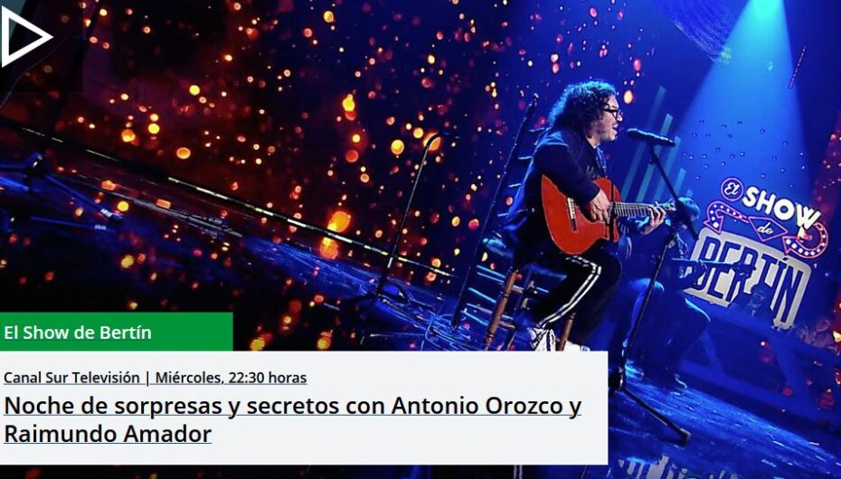 La voz de Antonio Orozco conquista “El Show de Bertín”