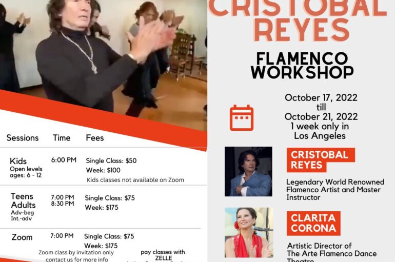5-Day Flamenco Workshop with Cristobal Reyes, Los Angeles
