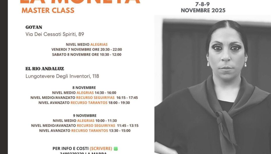 Masterclasses con FUENSANTA LA MONETA en Roma