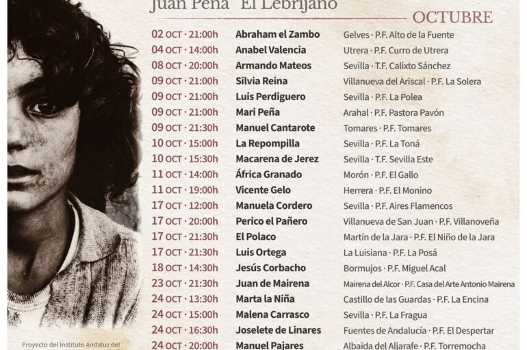 Circuito Andaluz de Peñas Flamencas 2026 * Juan Peña “El Lebrijano, ‘Persecución’